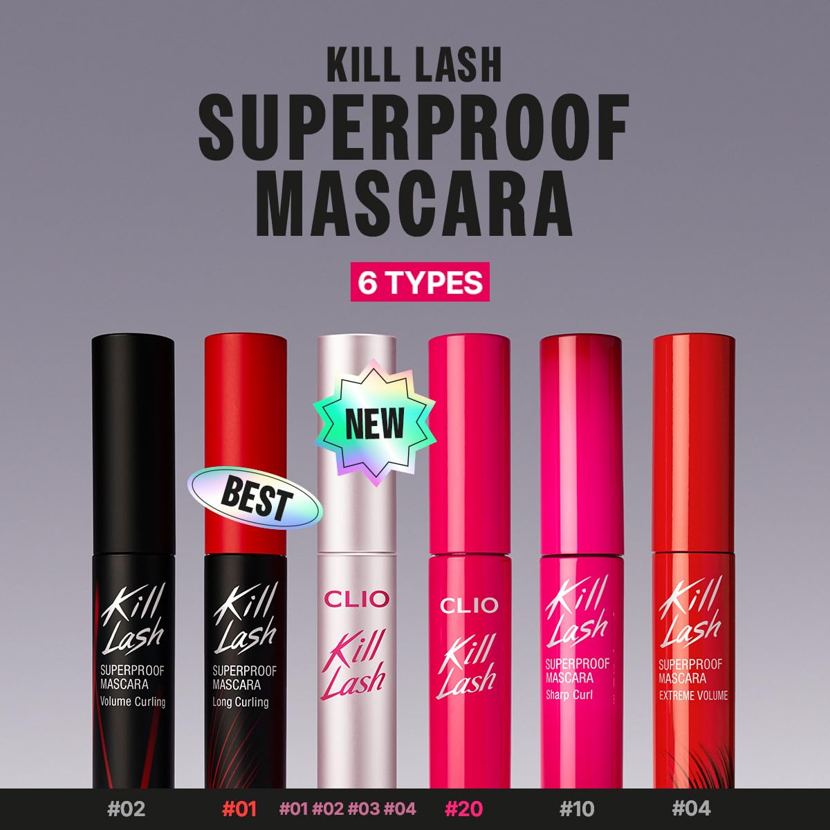CLIO PROFESSIONAL Kill Lash Superproof Mascara – Waterproof, Lifting & Volumizing Black