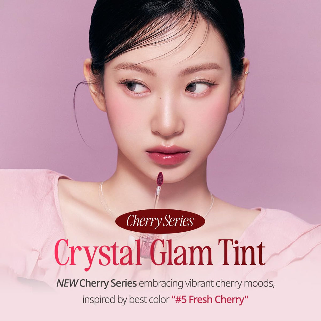 CLIO PROFESSIONAL Crystal Glam Tint Cherry Series 025 Dark Cherry – Glossy Lip Stain