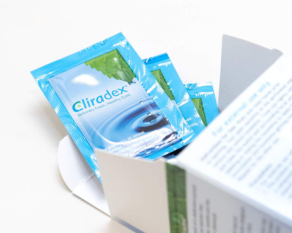 Cliradex Towelettes | Natural Eyelid & Eyelash Cleanser with Tea Tree Oil Extract