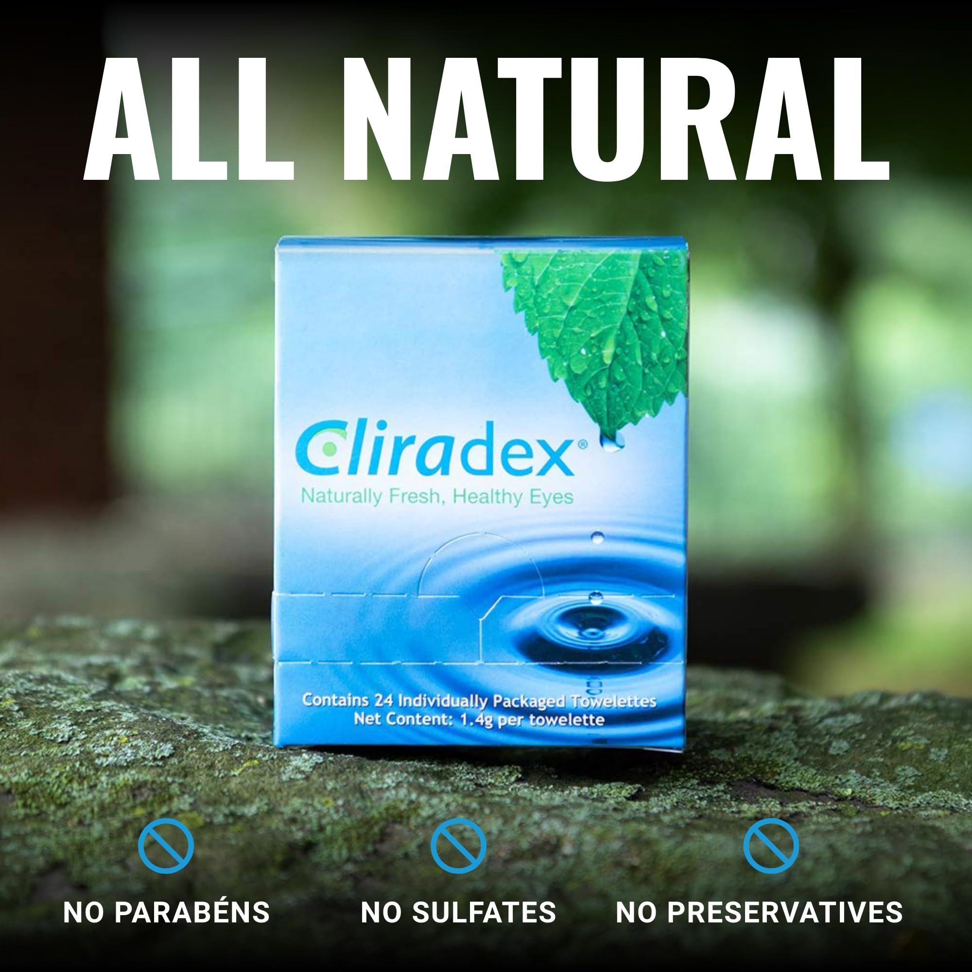 Cliradex Towelettes | Natural Eyelid & Eyelash Cleanser with Tea Tree Oil Extract