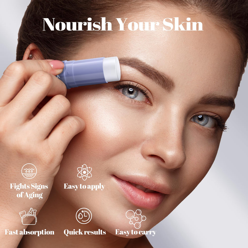 CLNABFR Retinol & Caffeine Eye Balm Stick 0.24oz/7g | Anti-Aging Eye Care for Dark Circles, Puffiness & Fine Lines