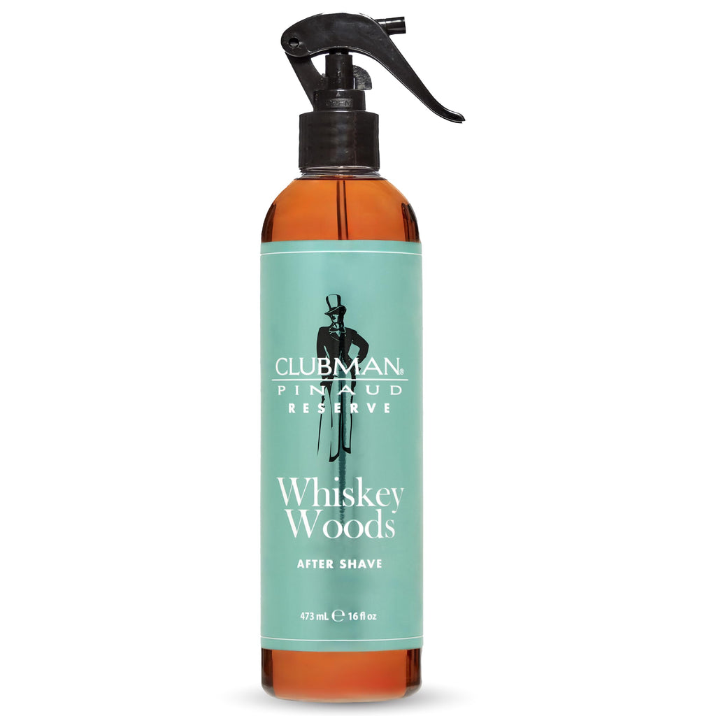 Clubman Reserve Whiskey Woods After Shave Spray – Long-Lasting Fragrance, 16 oz
