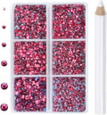 CMBYN 8000pcs Hotfix Rhinestones Kit – Rose Flatback, 6 Sizes SS3-SS12, Wax Pencil Included
