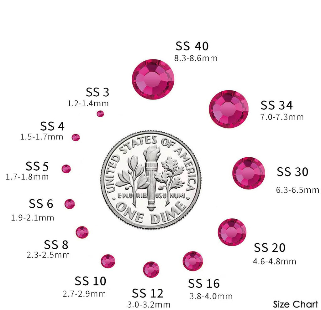 CMBYN 8000pcs Hotfix Rhinestones Kit – Rose Flatback, 6 Sizes SS3-SS12, Wax Pencil Included