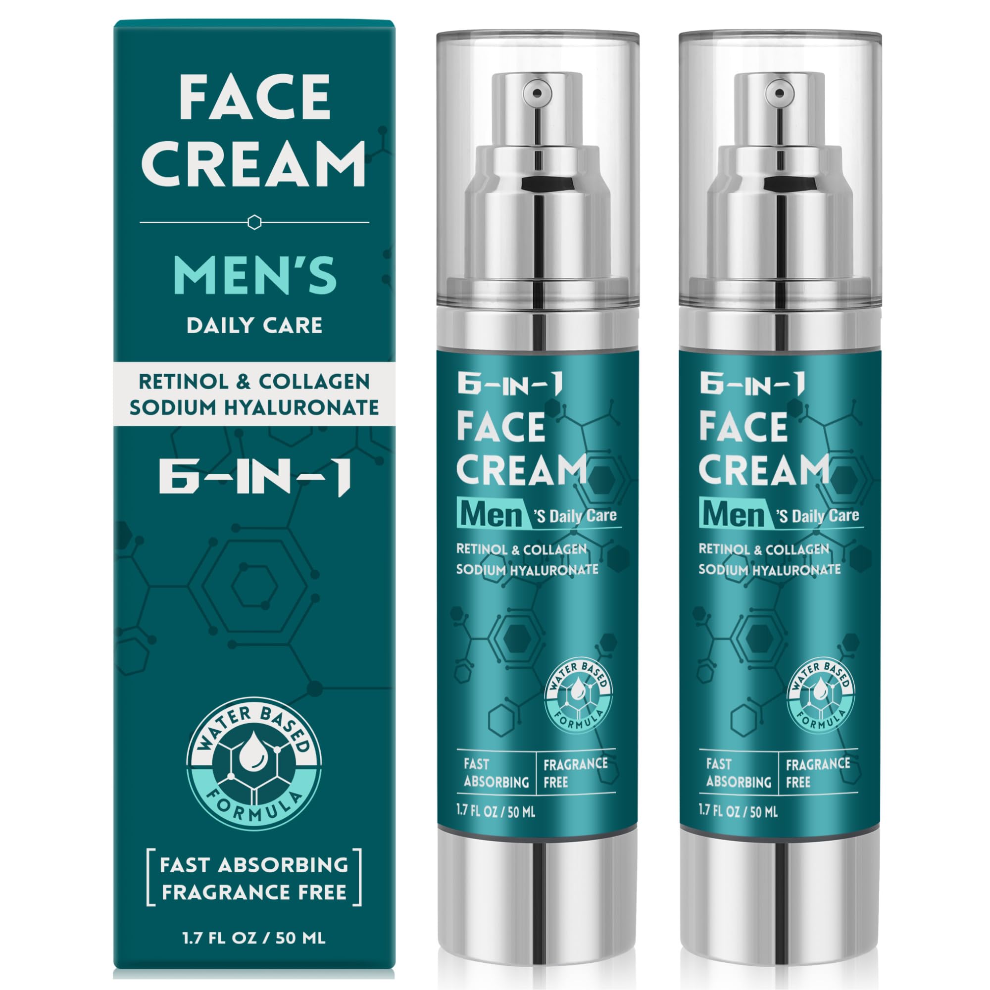 CMYYDX 6-in-1 Face Cream for Men - Hydrating Lightweight Day and Night Moisturizer