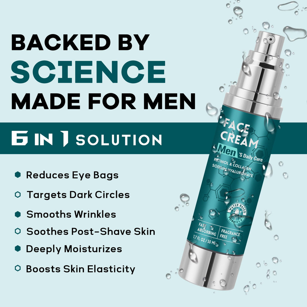 CMYYDX 6-in-1 Face Cream for Men - Hydrating Lightweight Day and Night Moisturizer