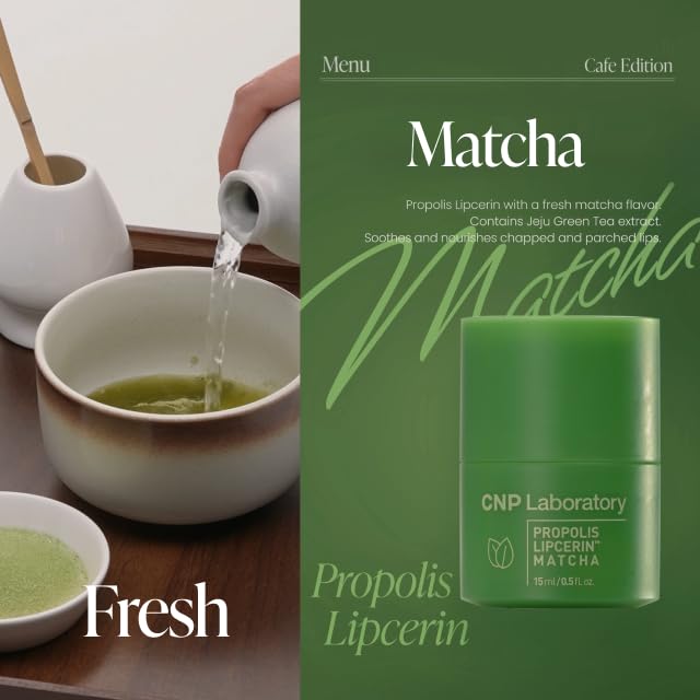 CNP Café Lip Butter Propolis Lipcerin 07 Matcha | 12h Hydration Lip Balm & Mask
