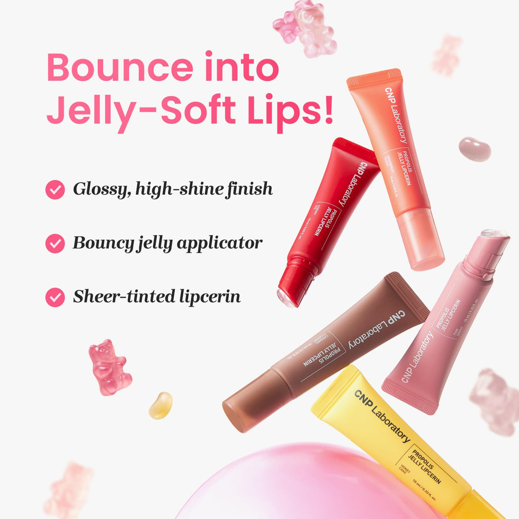 CNP Propolis Jelly Lipcerin 02 Pink Donut | Hydrating Lip Balm & Gloss with Manuka Honey + Hyaluronic Acid
