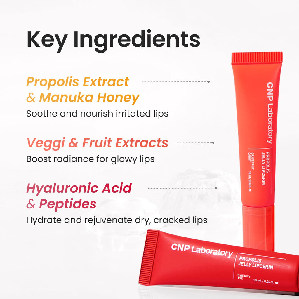 CNP Propolis Jelly Lipcerin 02 Pink Donut | Hydrating Lip Balm & Gloss with Manuka Honey + Hyaluronic Acid