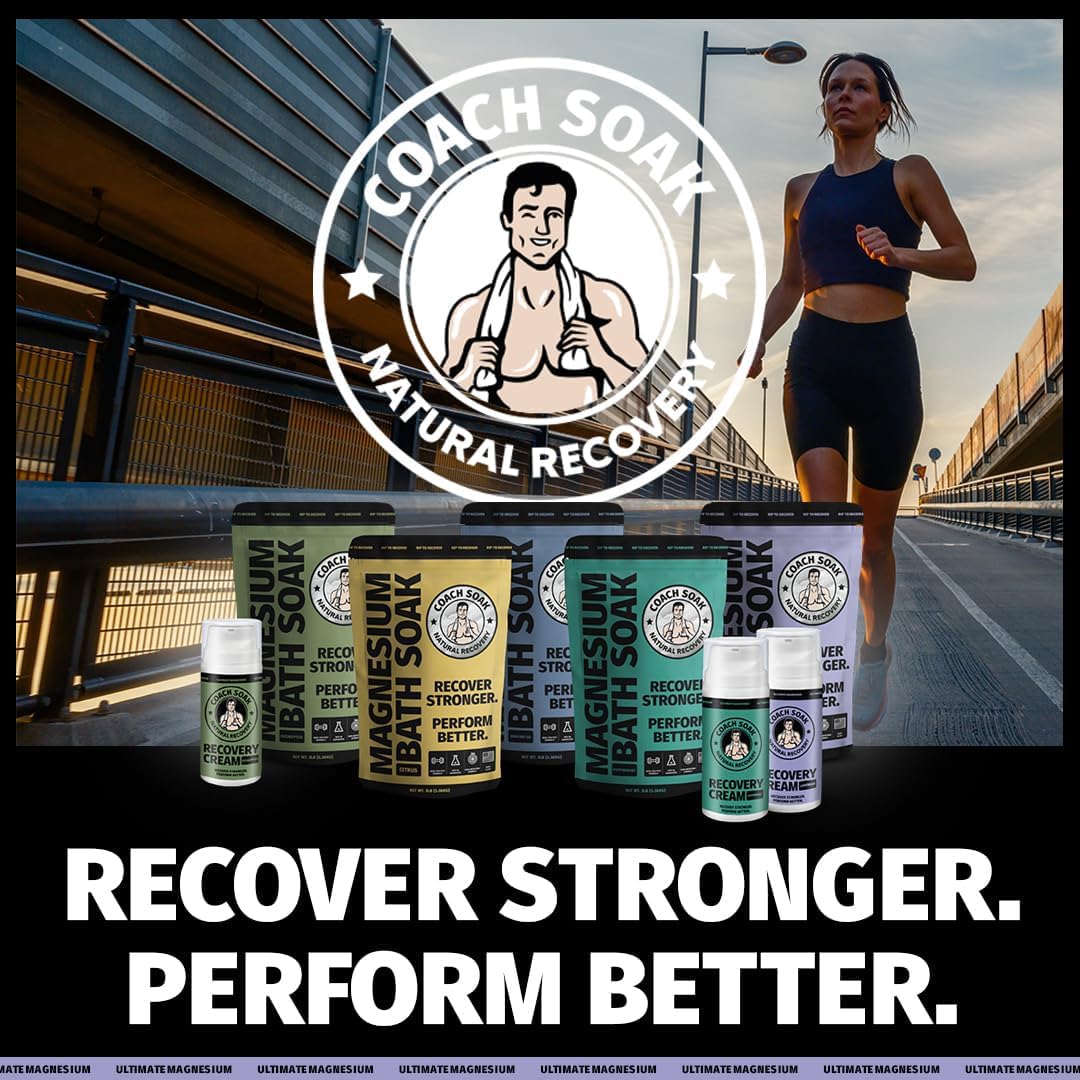 Coach Soak Recovery Bath Soak & Magnesium Lotion with Lavender Bundle