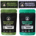 Coach Soak Magnesium Bath Flakes Mint & Lotion Trial Pack – Post-Workout Recovery with Menthol Cream (4-Pack, Mixed Scents)