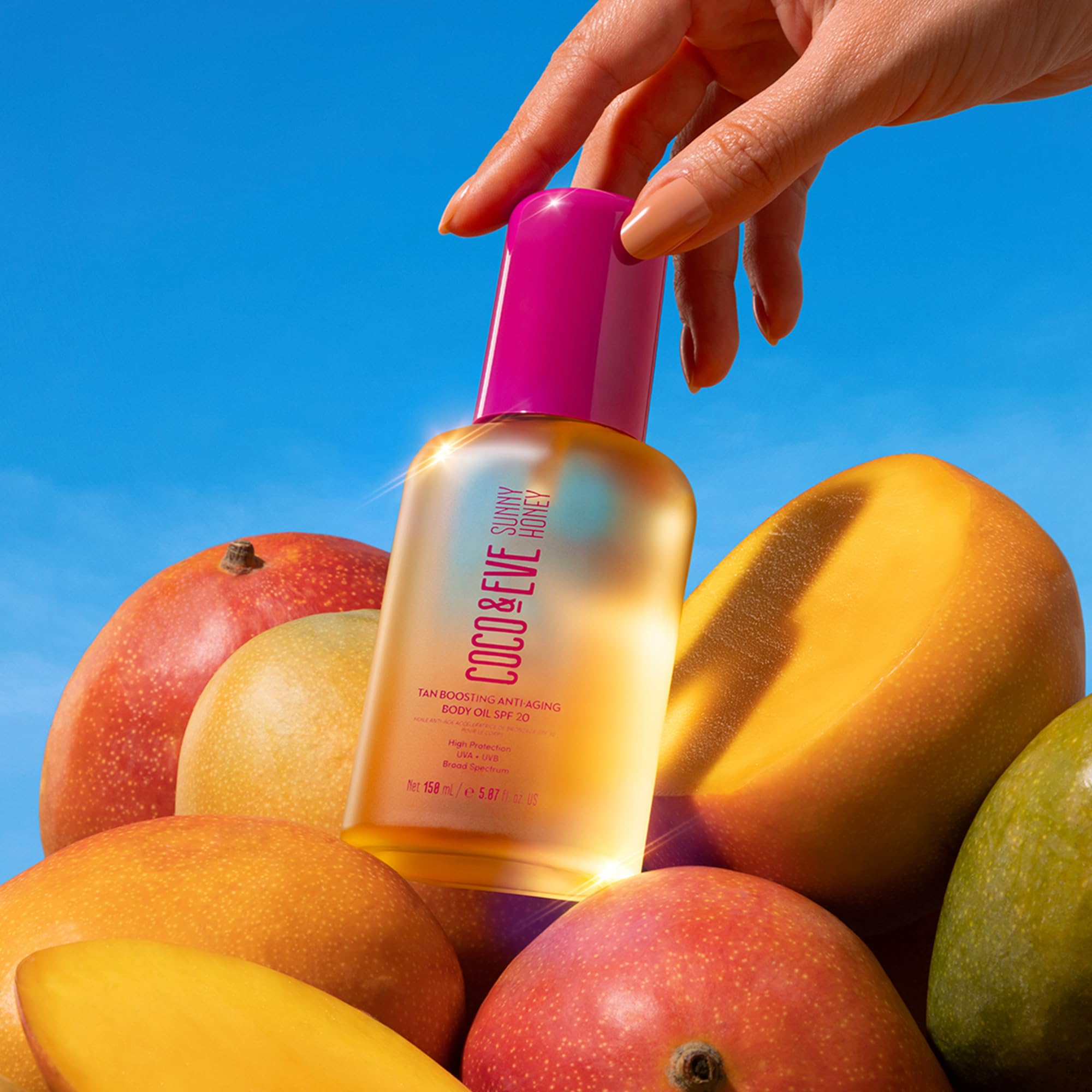 Coco & Eve Tan Boosting Anti-Aging Body Oil SPF20 – Tanning Accelerator with UVA/UVB Protection