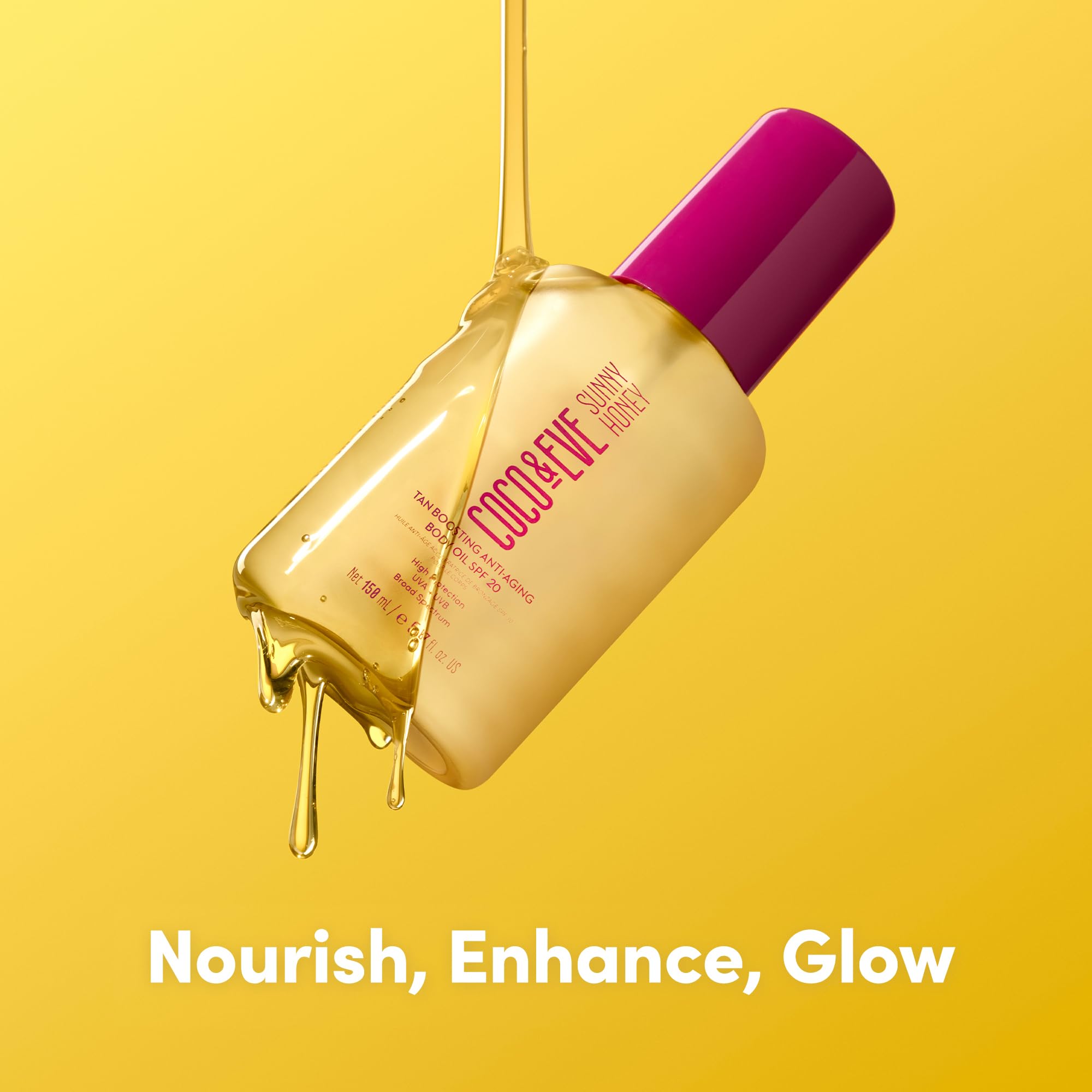 Coco & Eve Tan Boosting Anti-Aging Body Oil SPF20 – Tanning Accelerator with UVA/UVB Protection