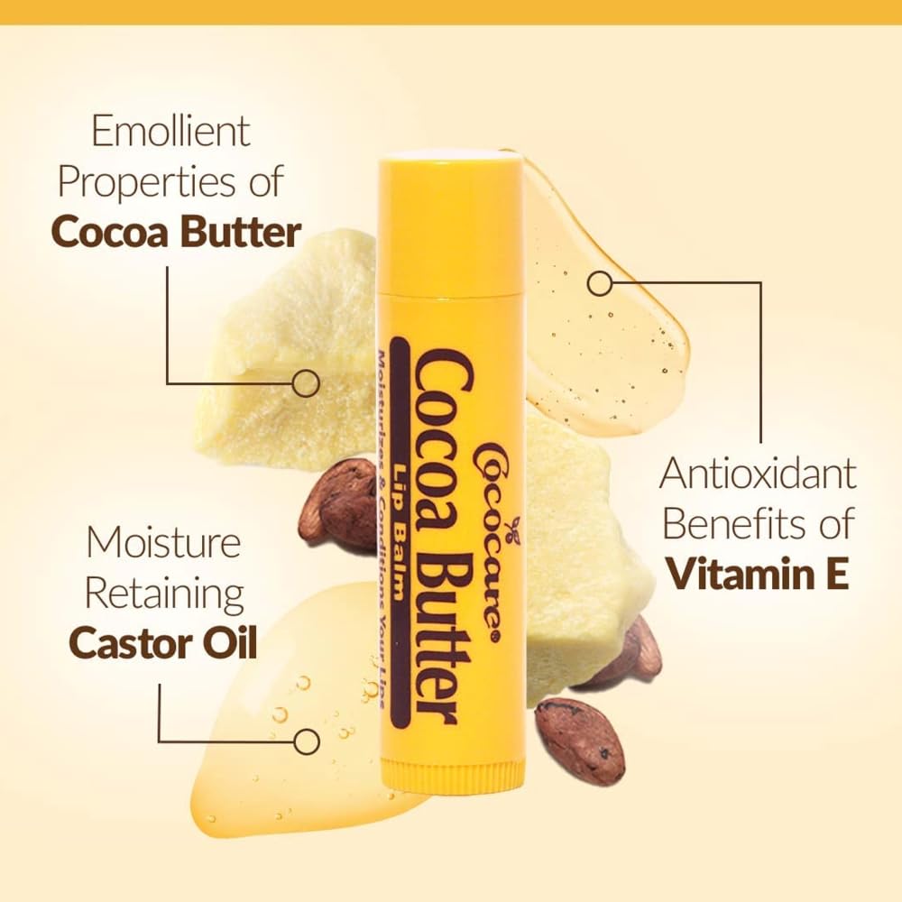 COCOCARE Cocoa Butter Lip Balm - The Little Yellow Stick 5-Pack