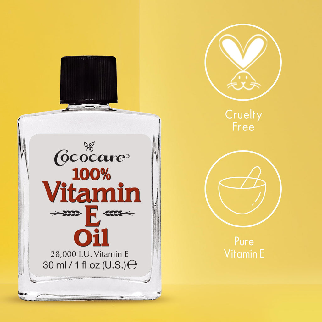 COCOCARE 100% Vitamin E Oil – Deep Moisture for Dry Skin, 28,000 I.U, 1 oz, 4 Pack