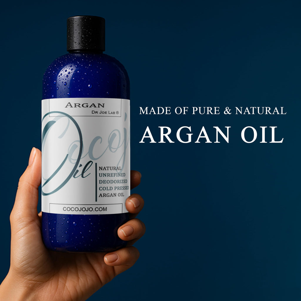 cocojojo Argan Oil Deodorized – 32 oz Cold-Pressed Unrefined Oil for Hair & Face