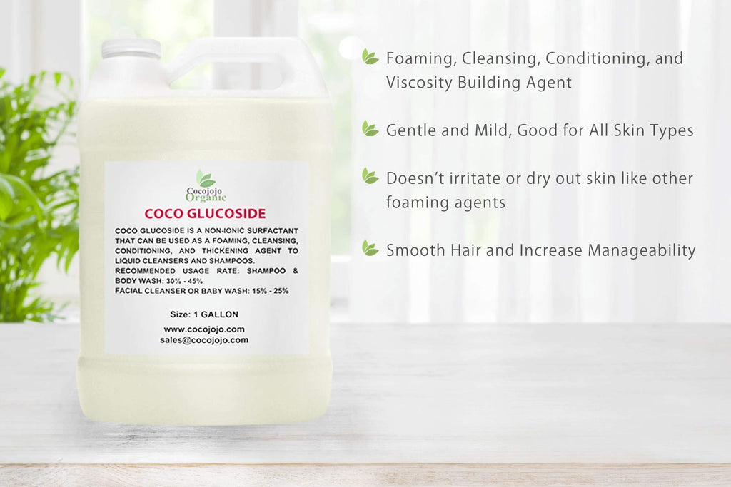 Cocojojo Coco Glucoside Natural Surfactant – Plant-Derived, Fragrance-Free, 1 Gallon