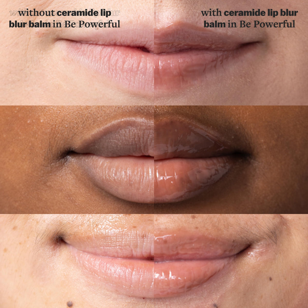 Cocokind Ceramide Lip Blur Balm – Soft Brown Hydrating Lip Balm with Ceramides & Peptides (3-Pack)