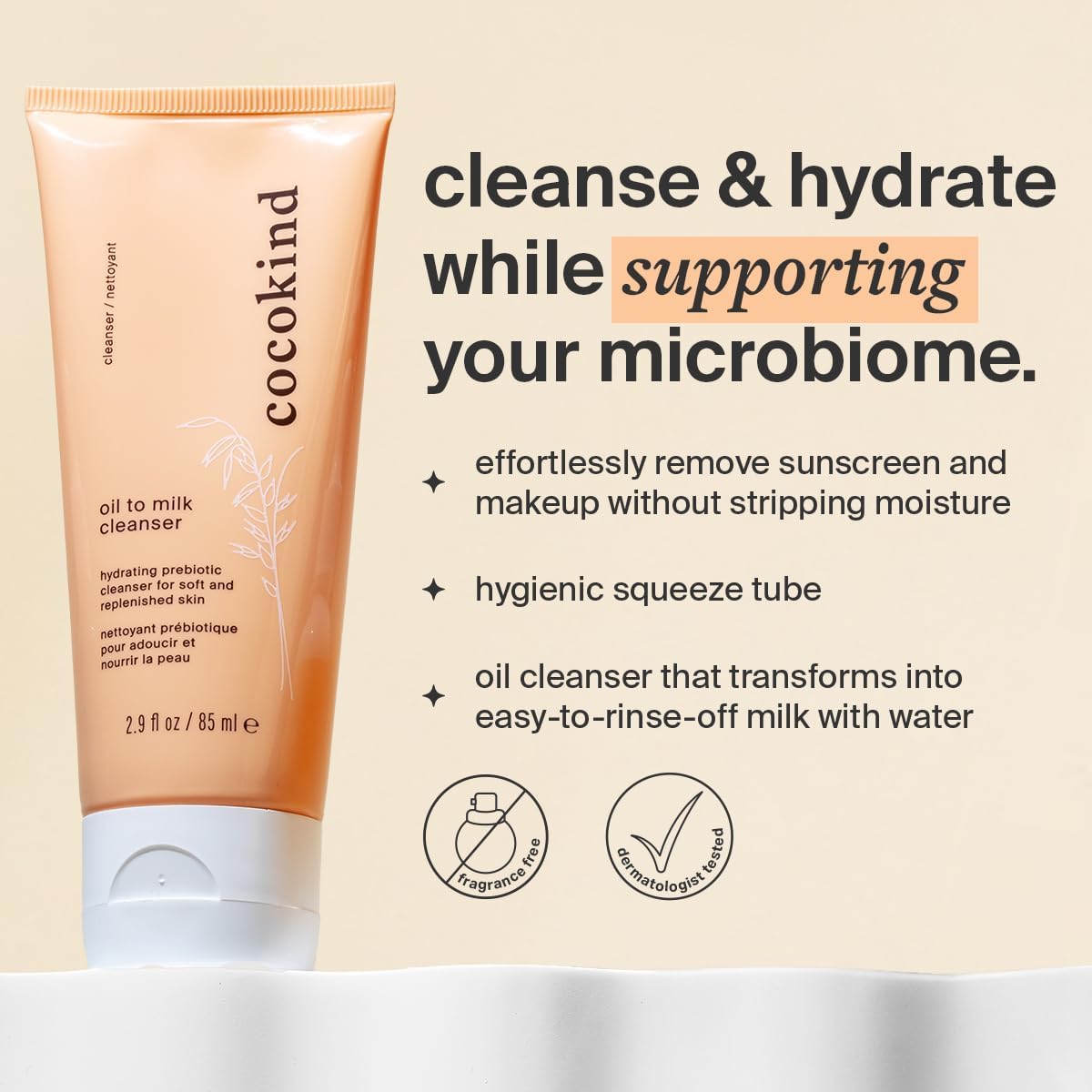 Cocokind Daily Routine Bundle – Hydrating Skincare Set (Oil-to-Milk Cleanser, Ceramide Serum, Resurrection Cream, SPF)