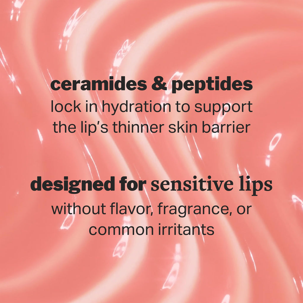 Cocokind Ceramide Lip Blur Balm Be Kind - Coral Pink Hydrating Lip Balm with Ceramides & Peptides | Sensitive Lips, 6-Pack