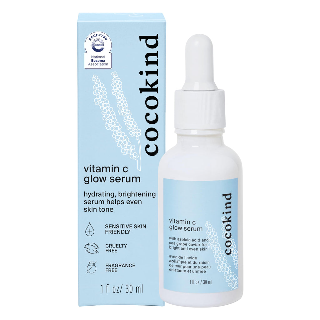 Cocokind Vitamin C Glow Serum with Azelaic Acid & Sea Grape Caviar for Bright, Even Skin | 1 fl oz