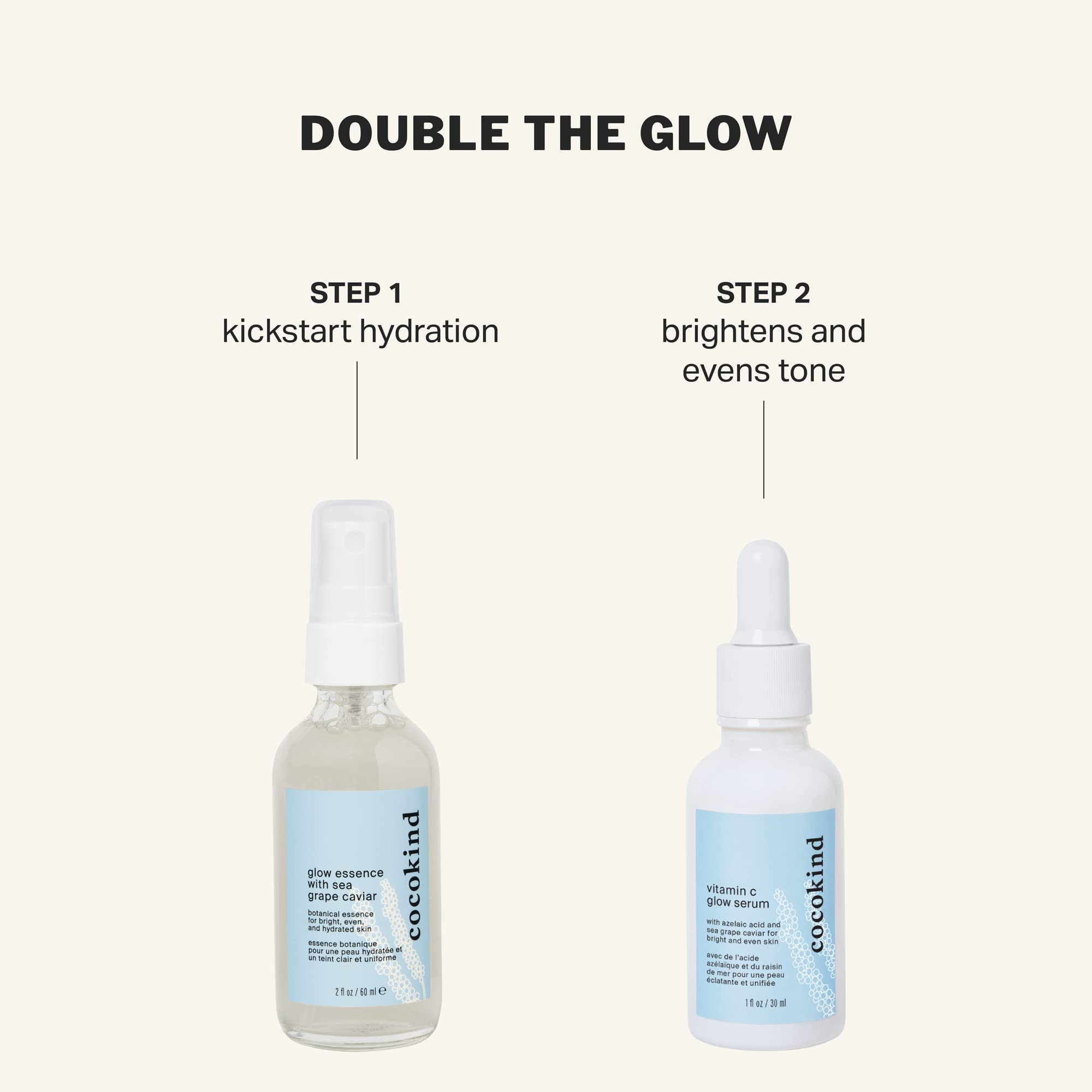 Cocokind Vitamin C Glow Serum with Azelaic Acid & Sea Grape Caviar for Bright, Even Skin | 1 fl oz
