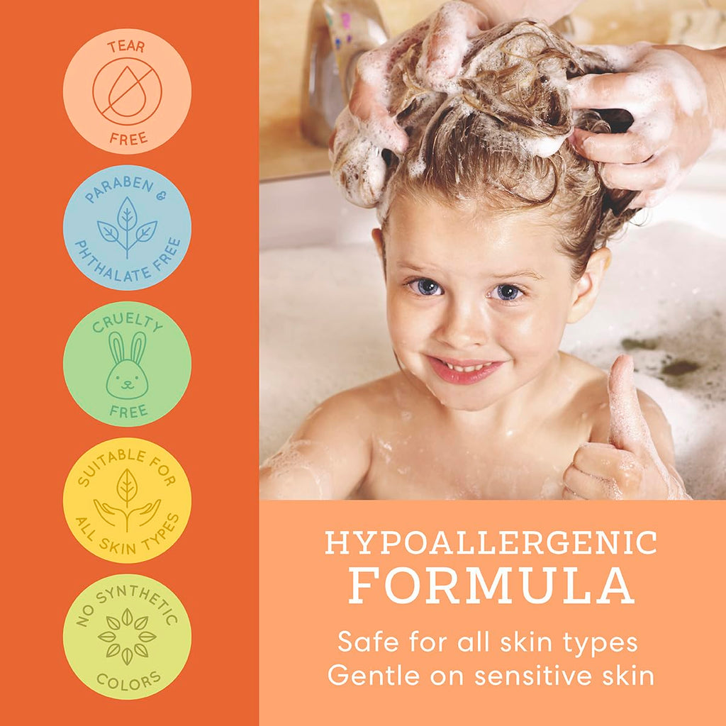 Cocomagic Cocokids 3-in-1 Kids Shampoo, Conditioner & Body Wash | Tear-Free, No Parabens | Made in USA, Coconut Strawberry, 24 fl oz