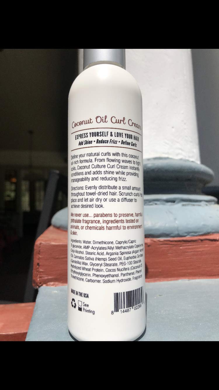 Coconut Culture Curl Cream 8oz | Define Curls, Shine & Frizz Control