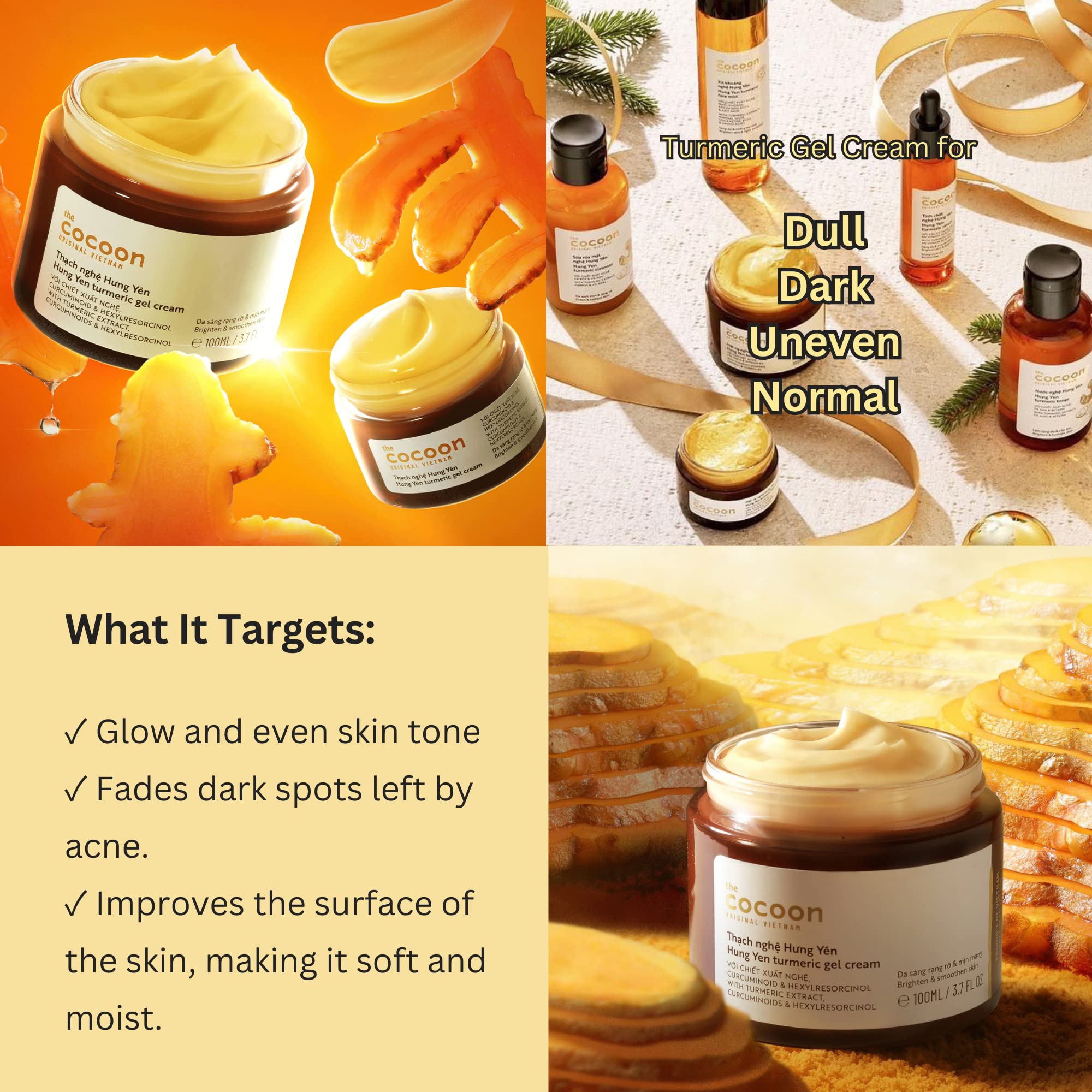 Cocoon Hung Yen Turmeric Gel Cream with Niacinamide | Even Skin Tone | COCOONORIGINAL