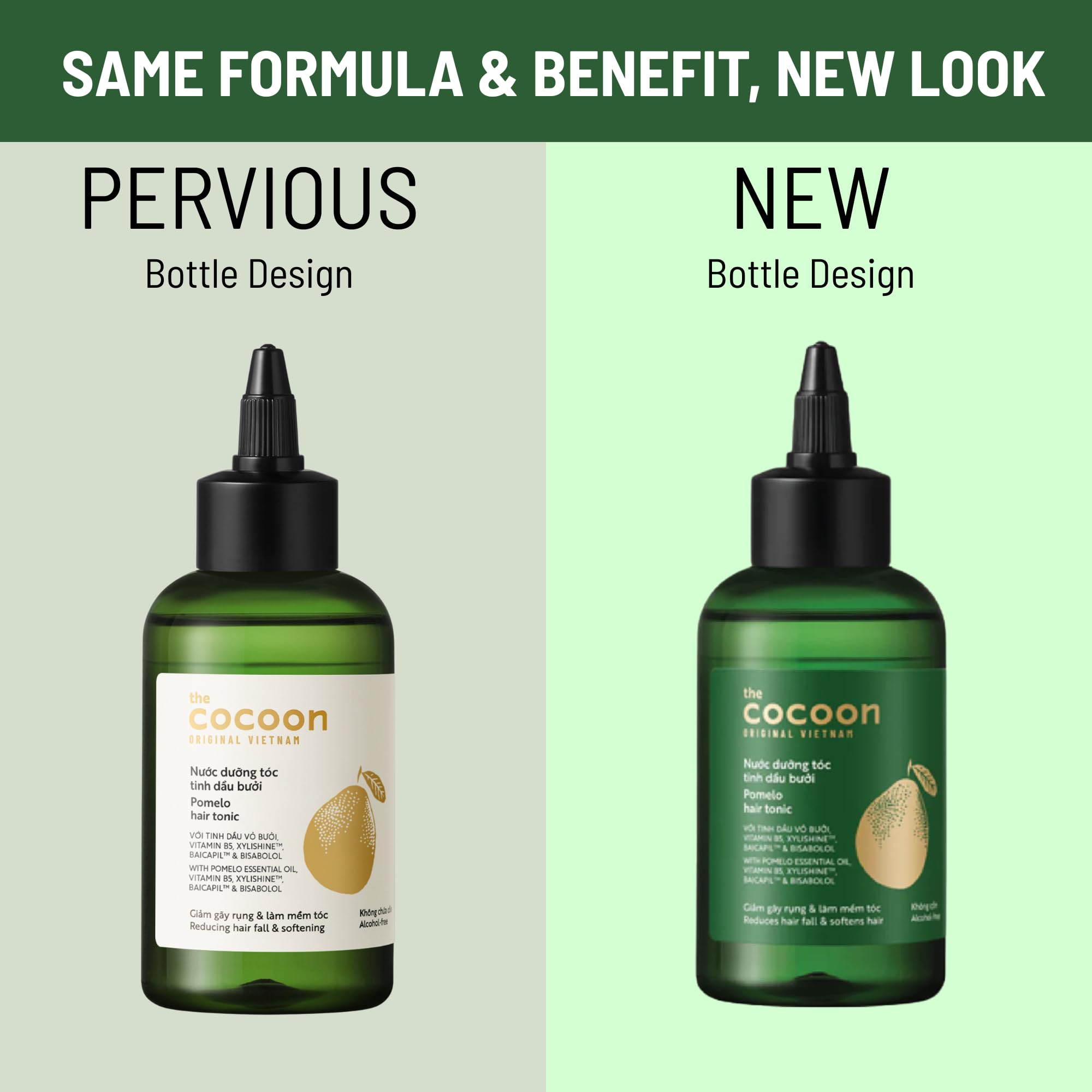Cocoon Pomelo Hair Tonic – Vegan Scalp Serum for Thinning & Damaged Hair | COCOONORIGINAL (4.73 fl oz per bottle, 3 Boxes)