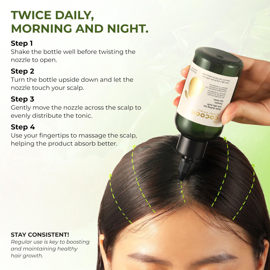 Cocoon Pomelo Hair Tonic – Vegan Scalp Serum for Thinning & Damaged Hair | COCOONORIGINAL (4.73 fl oz per bottle, 3 Boxes)