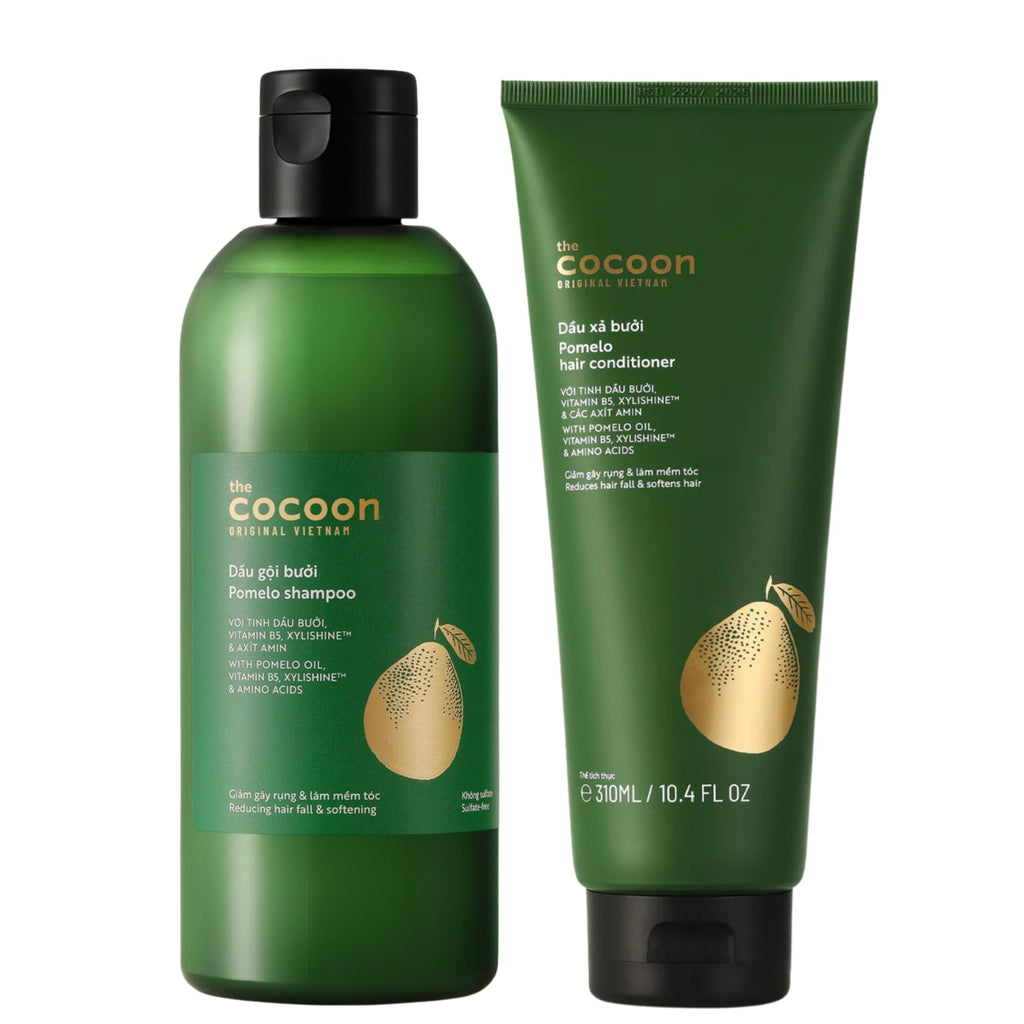 COCOONORIGINAL Pomelo Shampoo & Conditioner Bundle – Sulfate-Free, Vegan Care for Thinning, Damaged, Color-Treated Hair