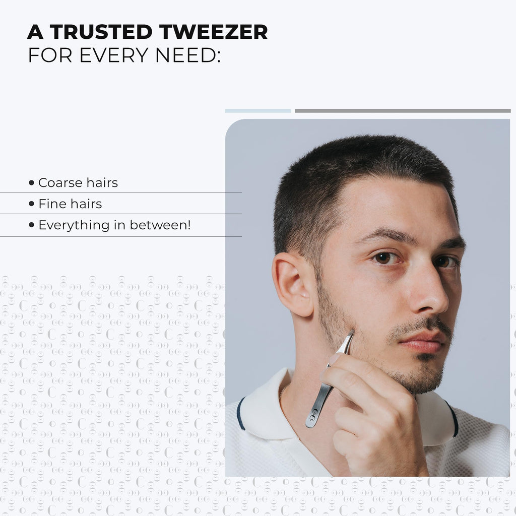 Coco's Closet Professional Slant Tip Tweezers – Eyebrow Shaping, Facial Hair & Splinter Removal