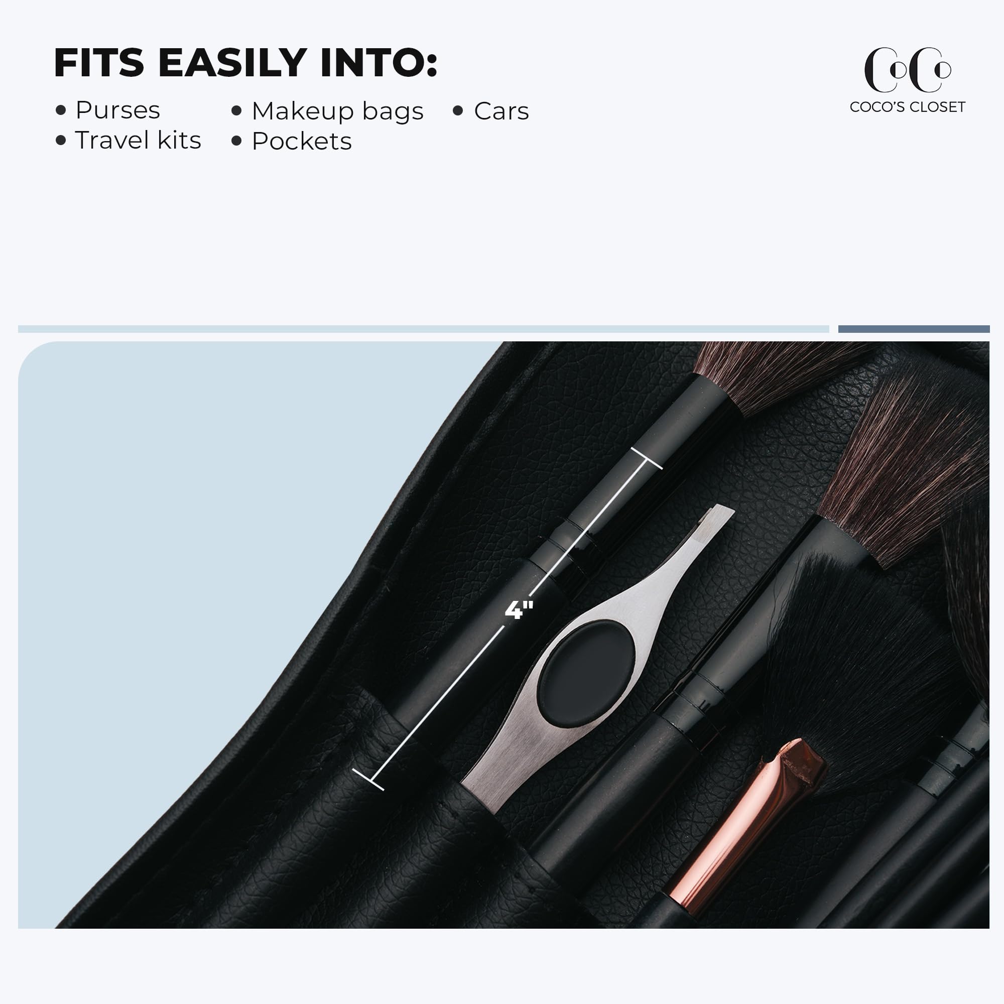 Coco's Closet Professional Slant Tip Tweezers – Eyebrow Shaping, Facial Hair & Splinter Removal