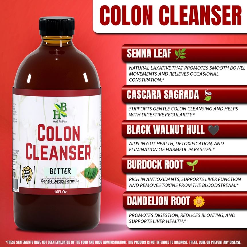 Natural Colon Cleanse Bitter - Gentle Colon Cleansing Formula 500ml