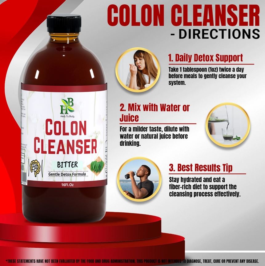 Natural Colon Cleanse Bitter - Gentle Colon Cleansing Formula 500ml
