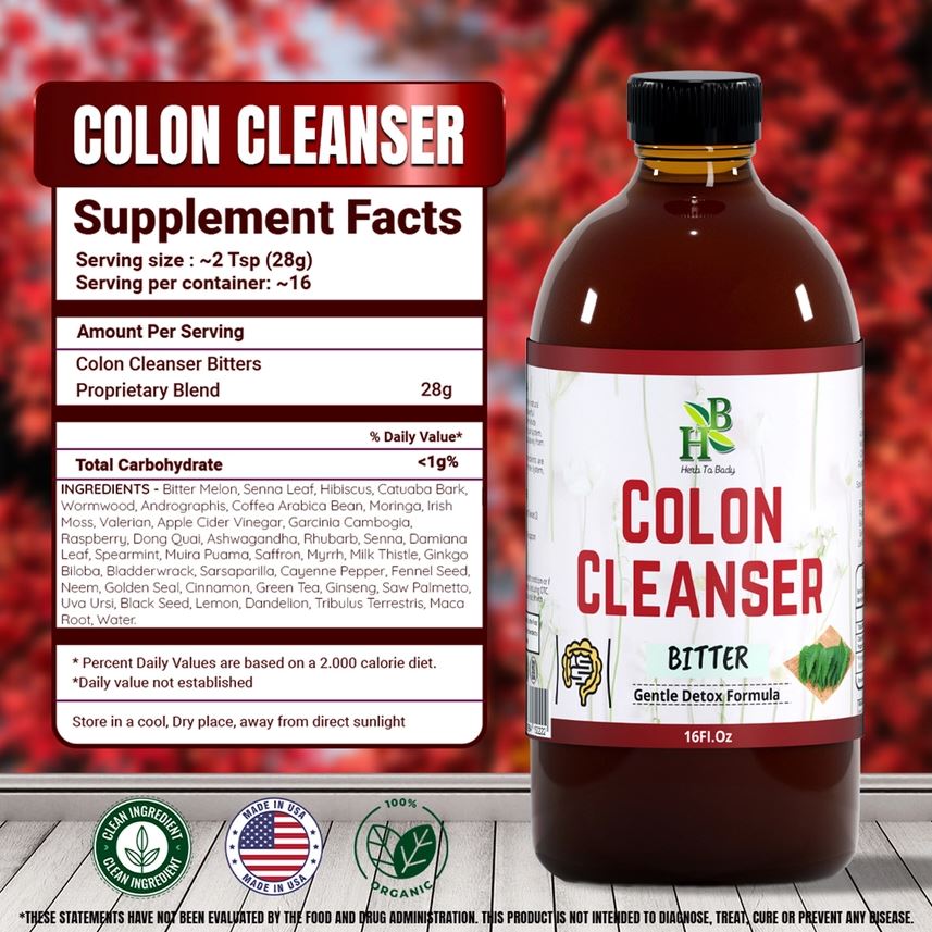 Natural Colon Cleanse Bitter - Gentle Colon Cleansing Formula 500ml