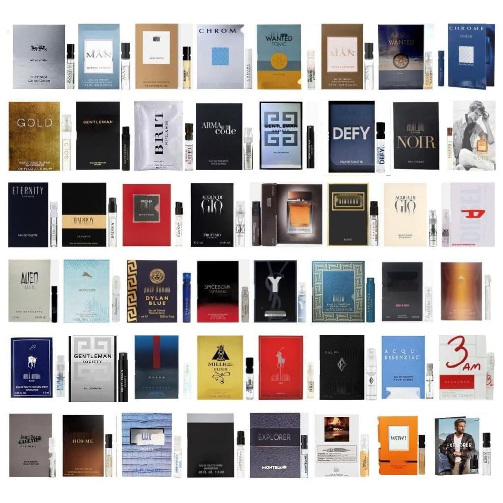 Cologne 11 Designer Samples Vials for Men – Travel Fragrance Kit