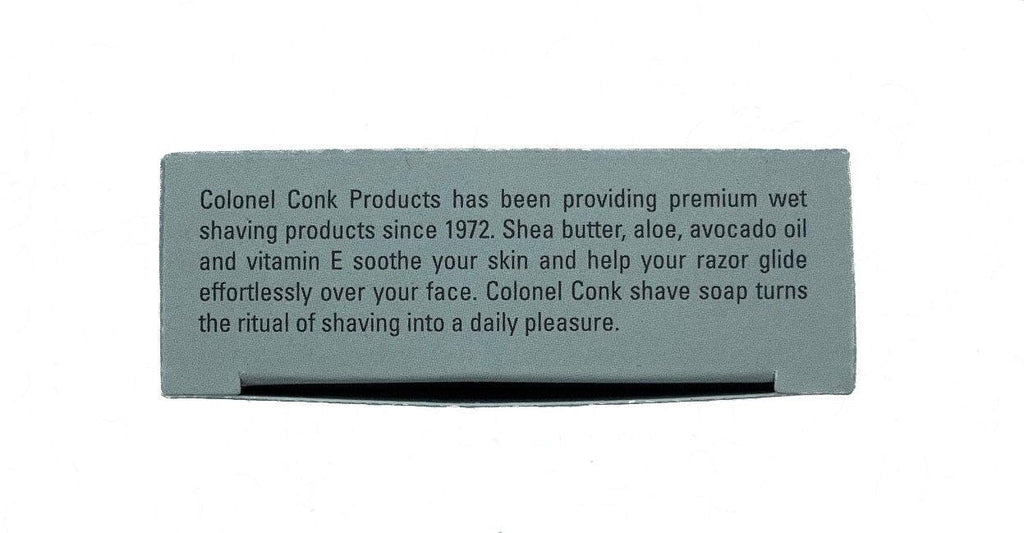 Colonel Conk Amber Shaving Soap Bar – 2.25 oz, Glycerin Rich