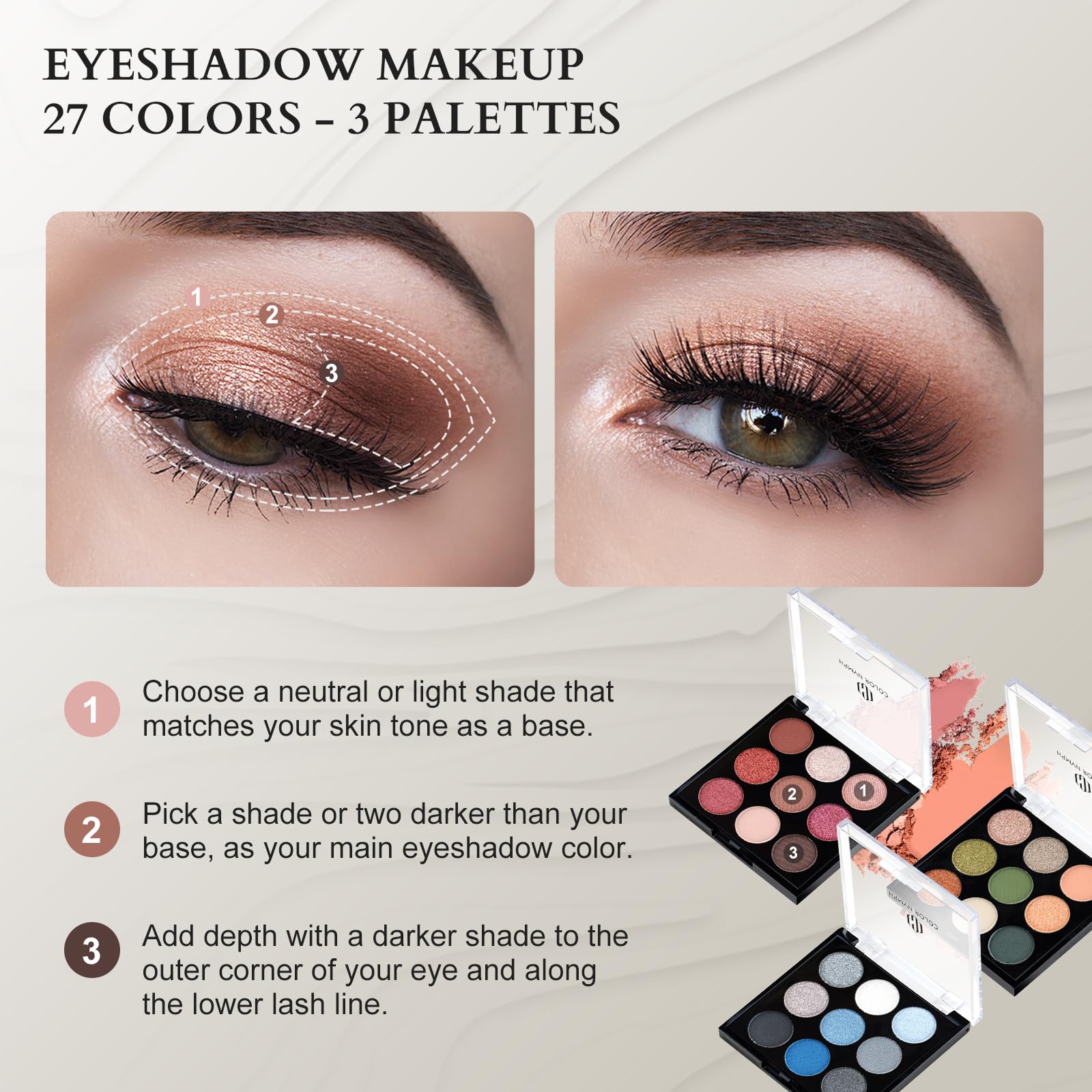 Color Nymph Professional Makeup Set for Teens & Women – Train Case Included