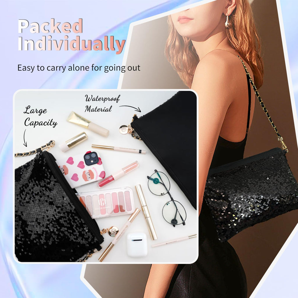 Color Nymph Teen Girls Makeup Kit — All-In-One 9-Color Eyeshadow Palette, Liquid Blush, Lip Glaze & Sequin Bag