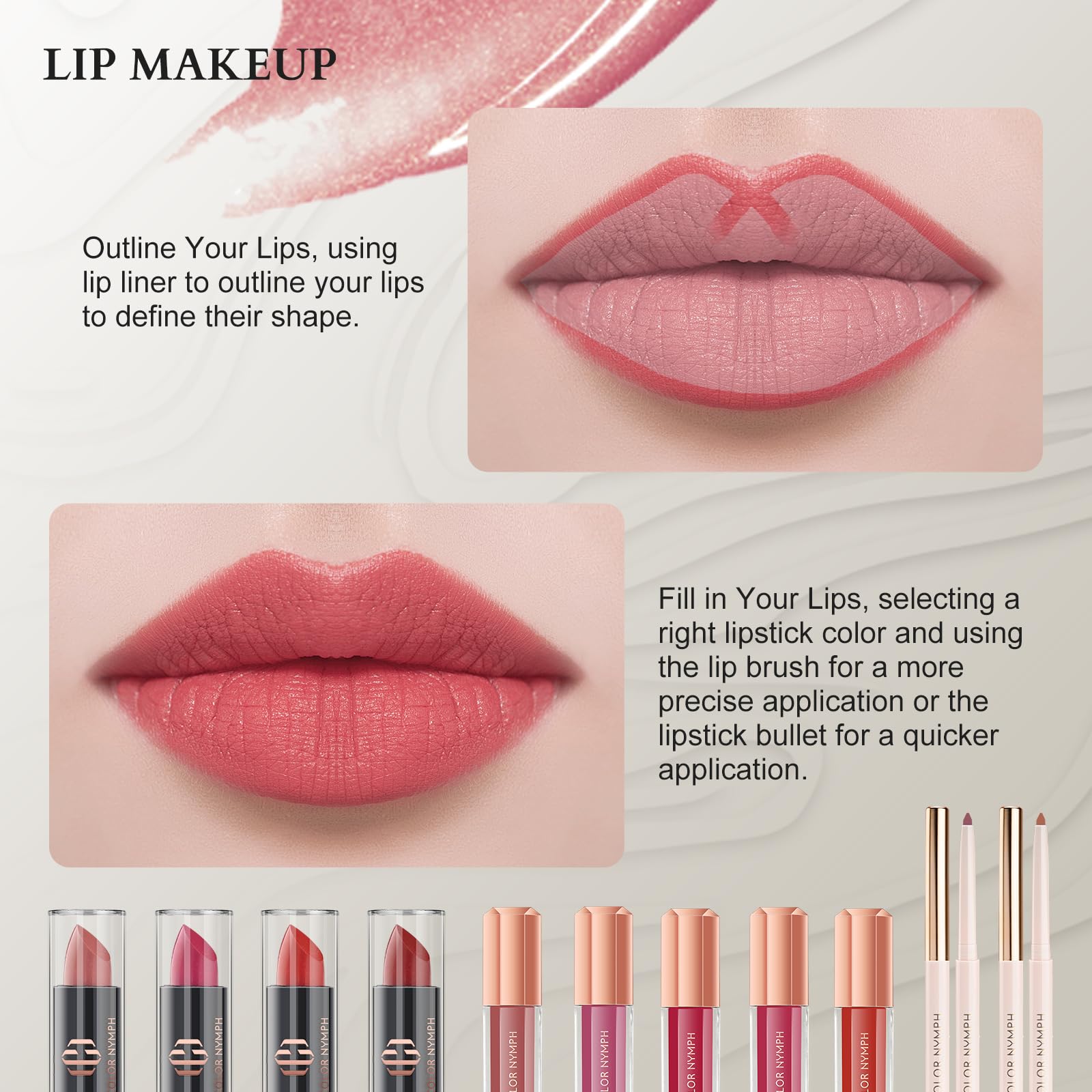 Color Nymph Professional Makeup Set for Teens & Women – Train Case Included