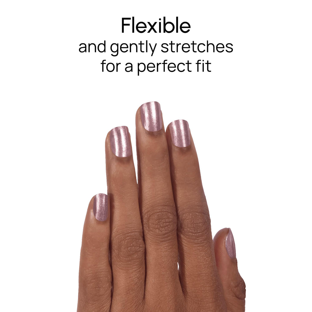 Color Street Princess Cut Nail Strips – Rose Gold Shimmer, Easy Peel, Real Polish