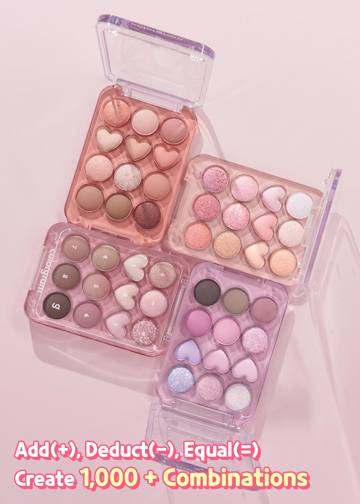 COLORGRAM Pin Point Eyeshadow Palette 04 Bright+Cool | Ultra-Blendable Matte & Glitter