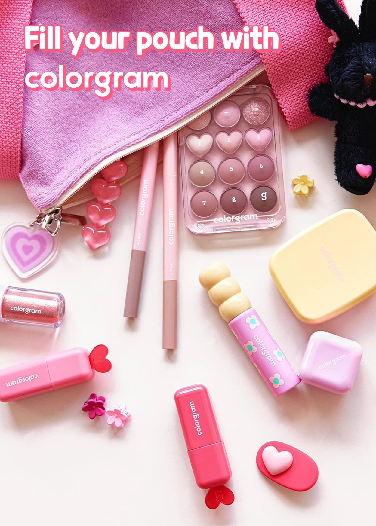 COLORGRAM Pin Point Eyeshadow Palette 04 Bright+Cool | Ultra-Blendable Matte & Glitter