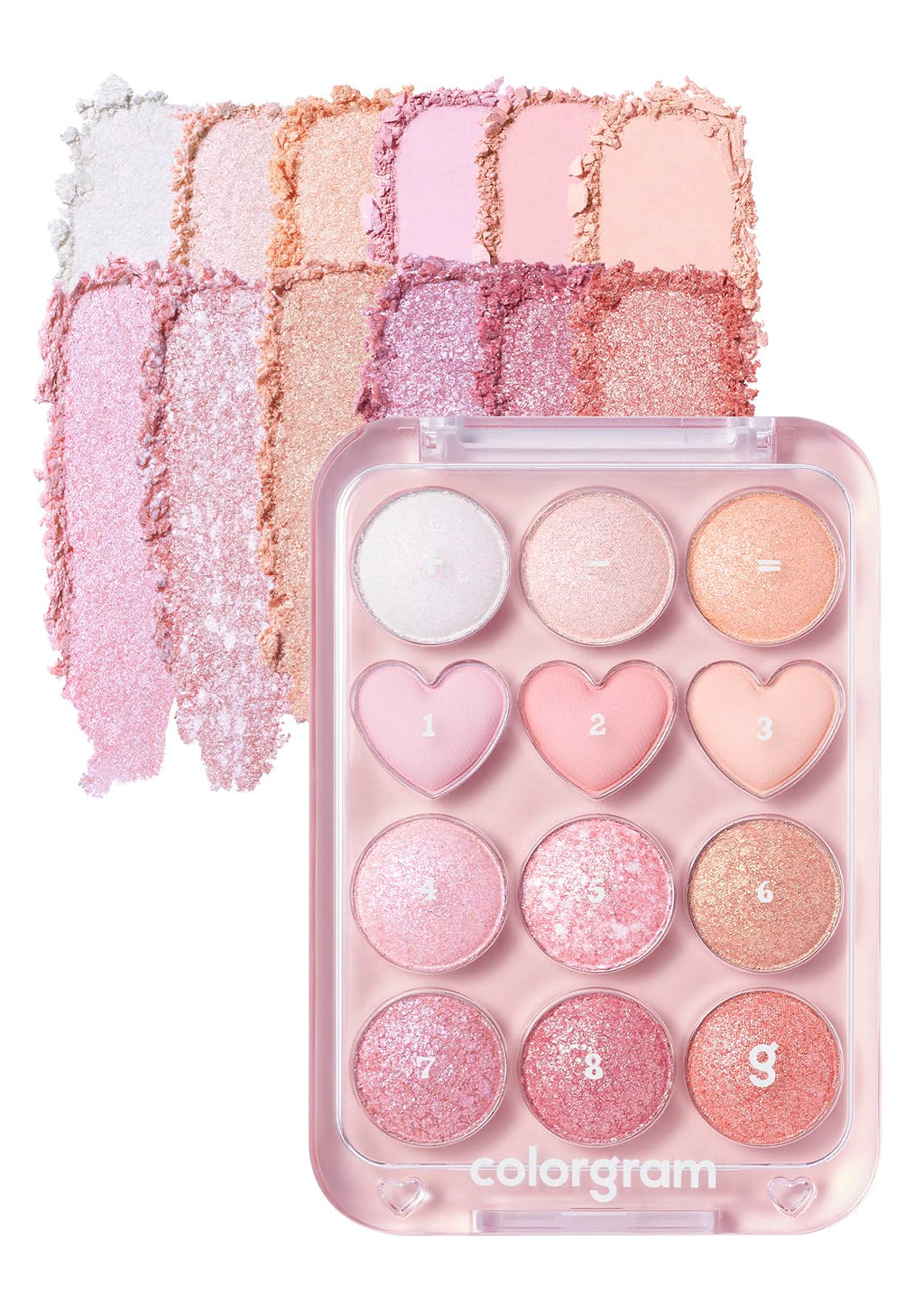 COLORGRAM Pin Point Eyeshadow Palette 04 Bright+Cool | Ultra-Blendable Matte & Glitter