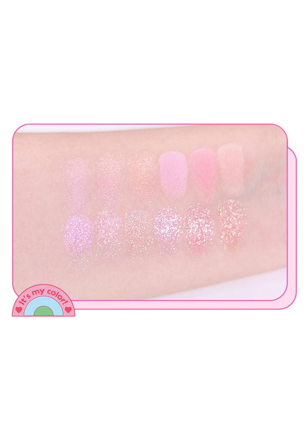 COLORGRAM Pin Point Eyeshadow Palette 04 Bright+Cool | Ultra-Blendable Matte & Glitter