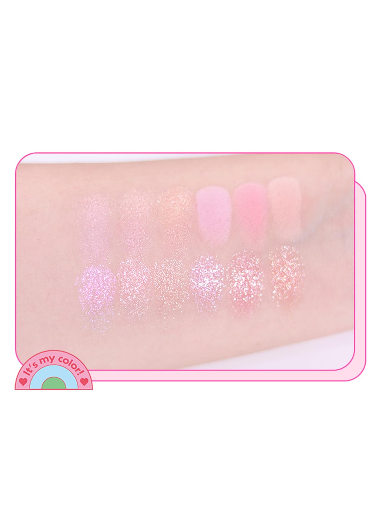 COLORGRAM Pin Point Eyeshadow Palette 04 Bright+Cool | Ultra-Blendable Matte & Glitter