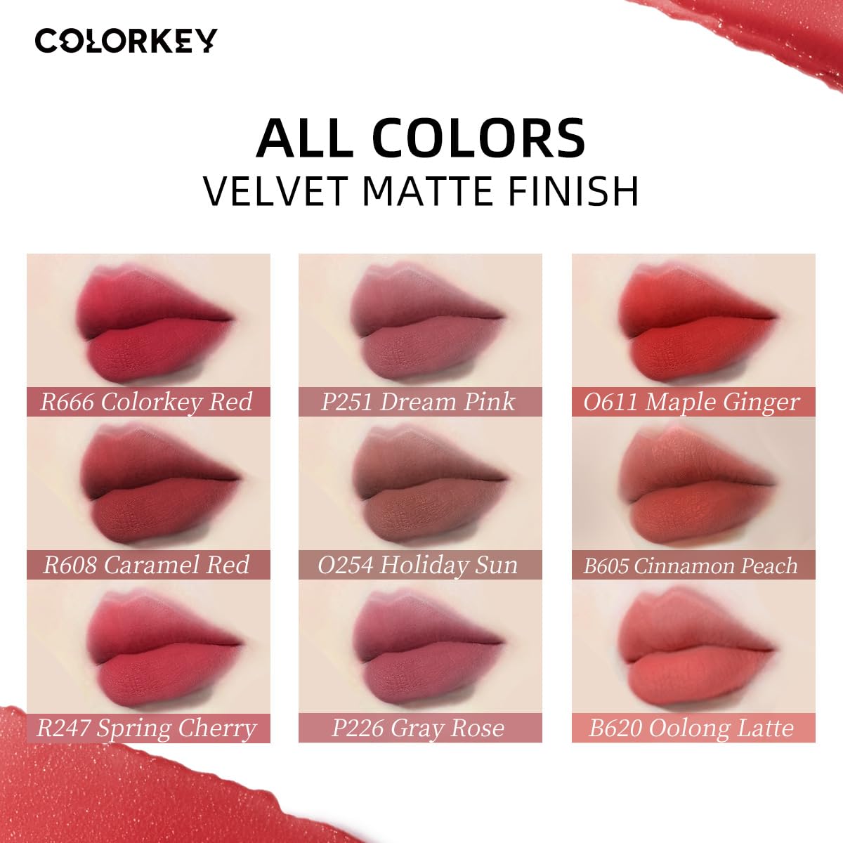 COLORKEY Airy Velvet Lip Tint Matte Finish - B620 Oolong Latte (3g) | Longwear Lip Color