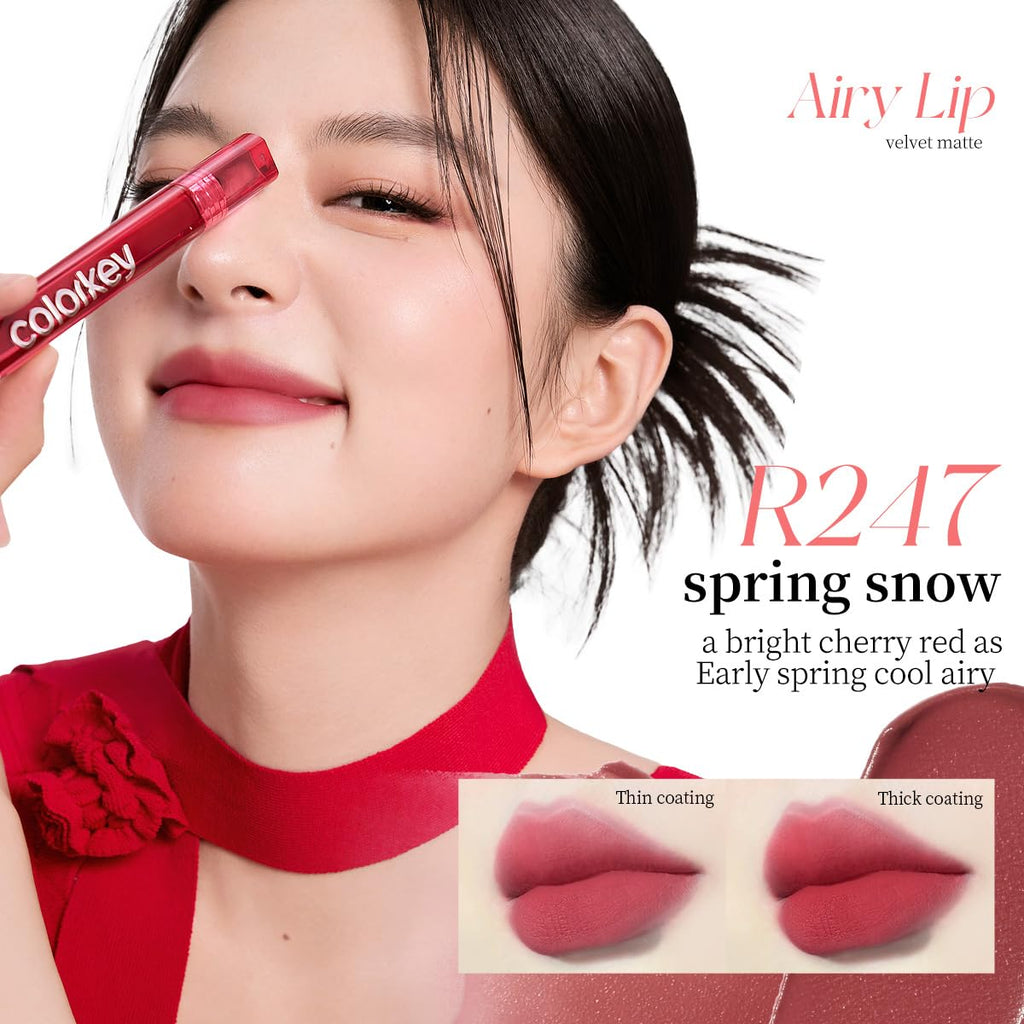 COLORKEY Airy Velvet Lip Tint Matte Finish - B620 Oolong Latte (3g) | Longwear Lip Color